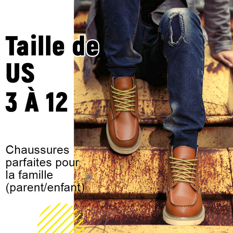 Bottines en cuir véritable