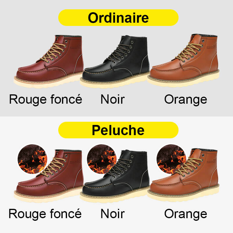 Bottines en cuir véritable