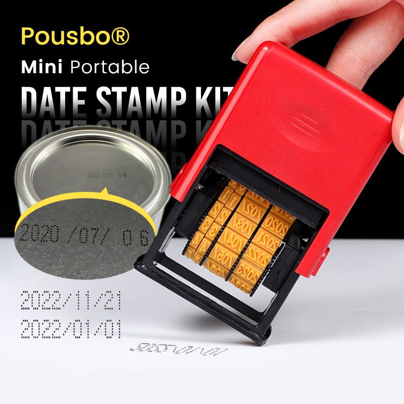 Pousbo® Mini Portable Date Stamp Kit