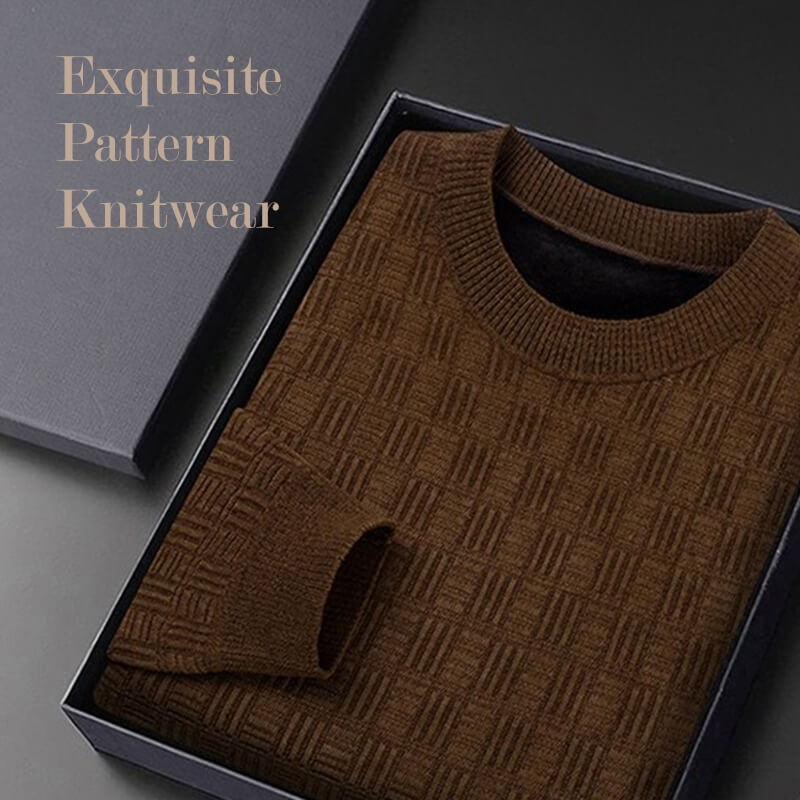 Men's Warm Exquisite Pattern Crewneck Knitwear