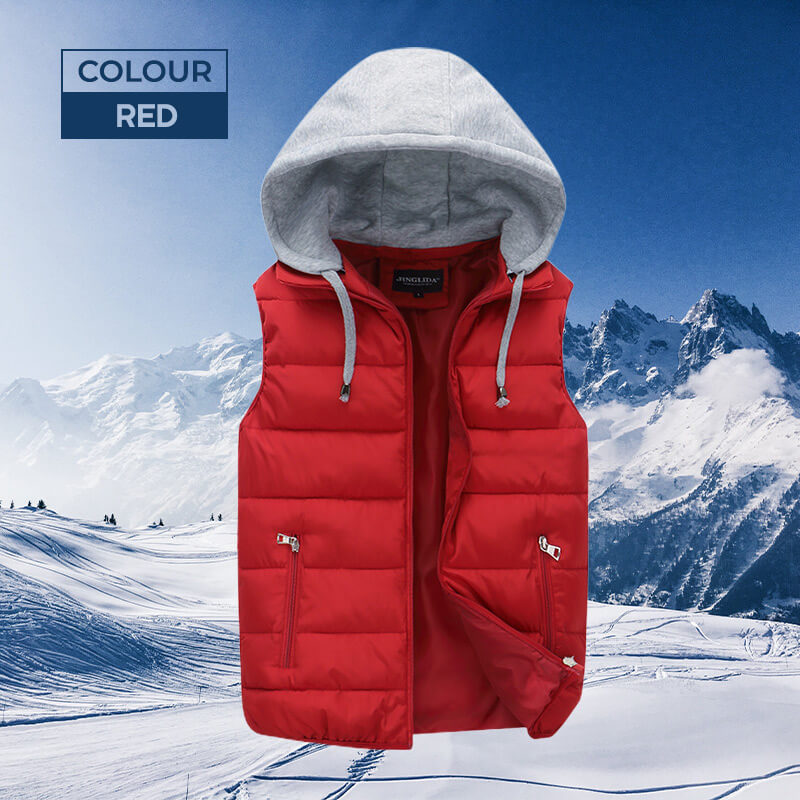 Men's Winter Removable Hooded Vest