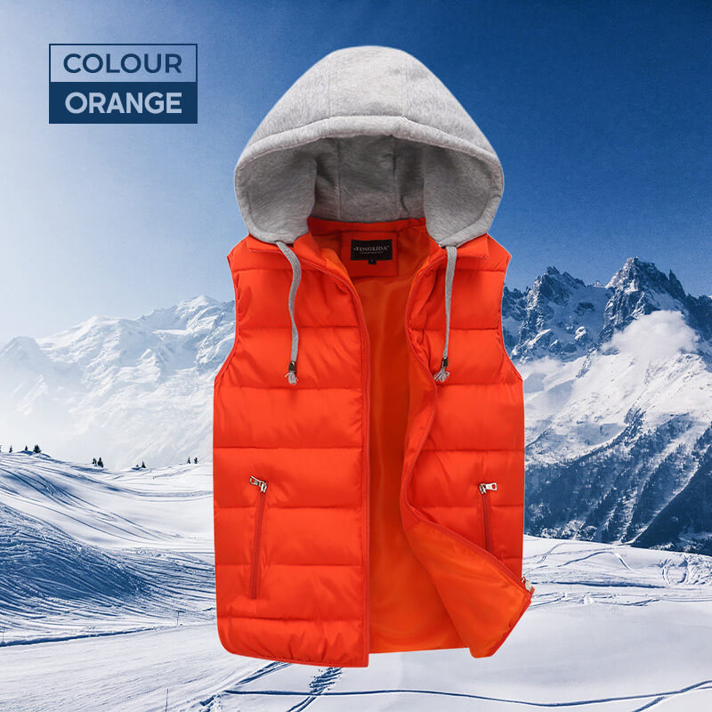 Men's Winter Removable Hooded Vest