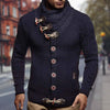 Men's Knitted Coat Button Design Sweater