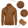 Men's Knitted Coat Button Design Sweater