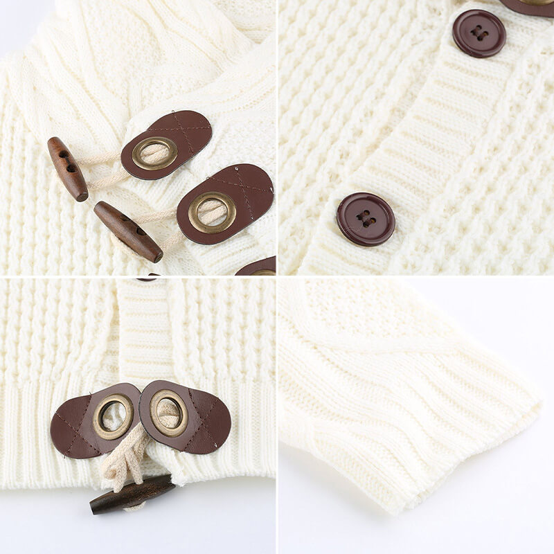 Men's Knitted Coat Button Design Sweater