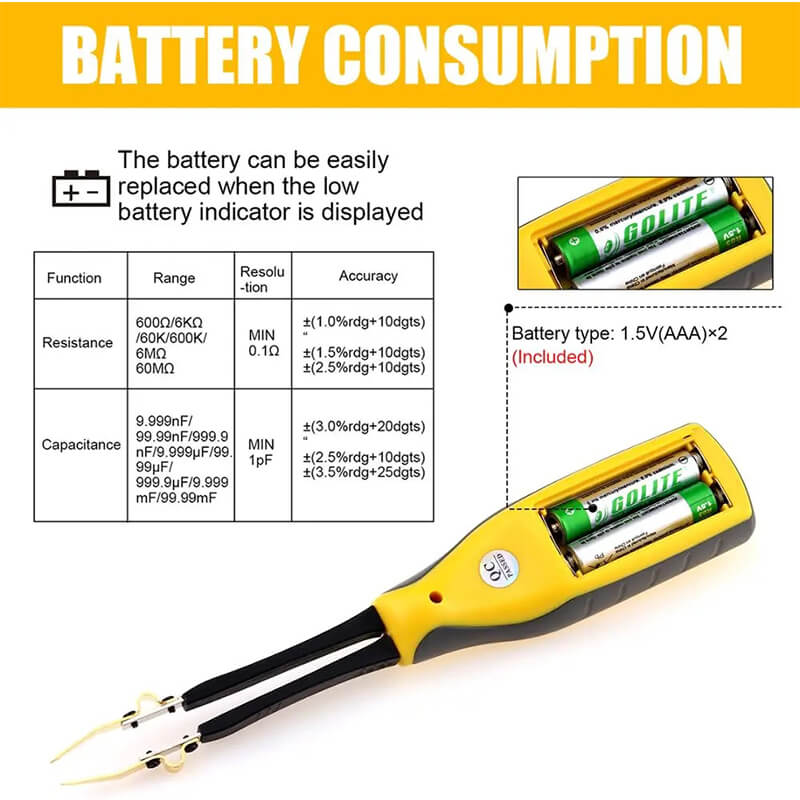 LED Multimeter Diode Resistance and Capacity Tester