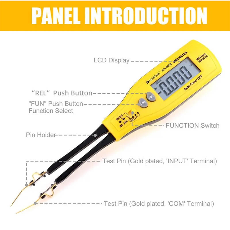 LED Multimeter Diode Resistance and Capacity Tester