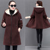 Women's Fashion Loose Thickened Fleece Hoodie Jacket