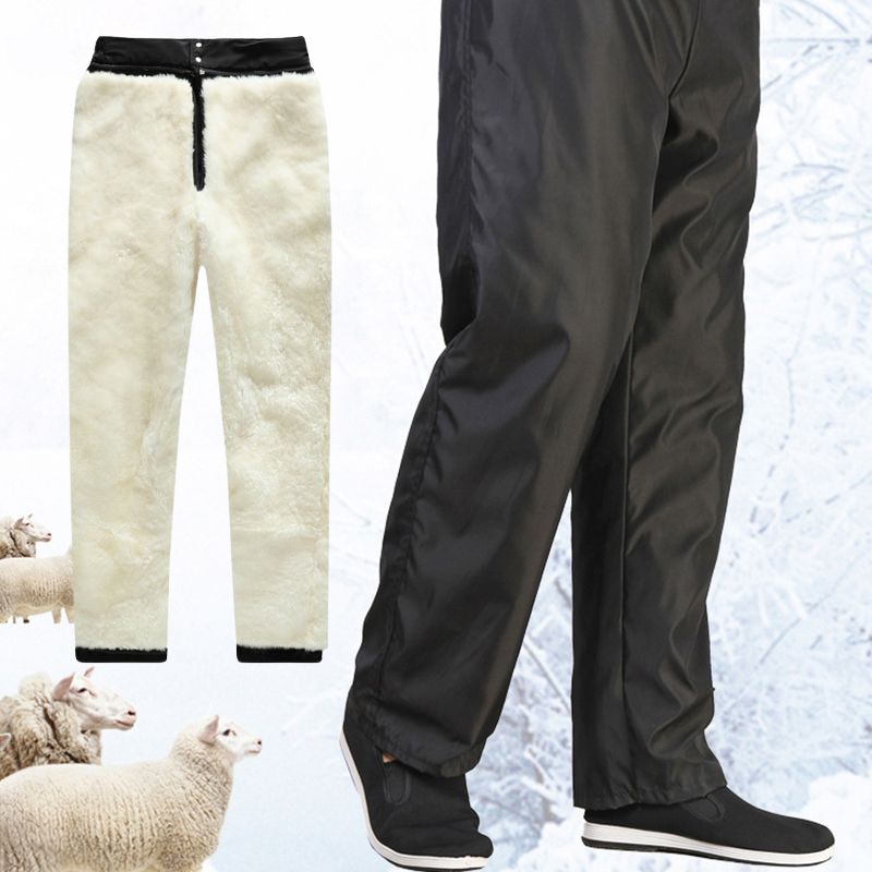 Men’s Waterproof Windproof Removable Wool Pants