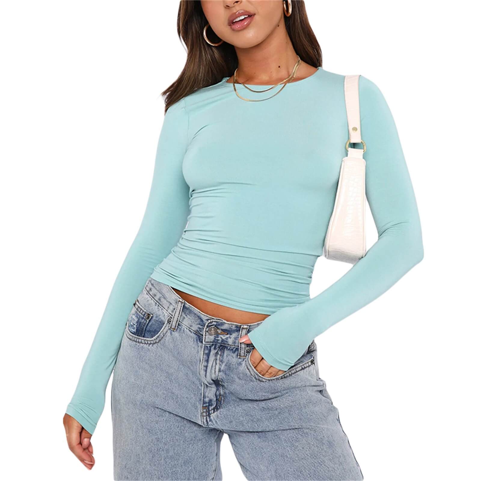 Women’s Basic Slim Open Navel T-shirt