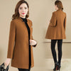 Four buttons collarless plain coat