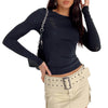 Women’s Basic Slim Open Navel T-shirt