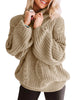 Turtleneck Jacquard Knit Sweater