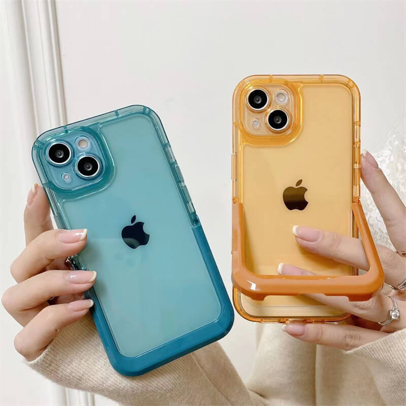 Pousbo® Candy Invisible Bracket Case Cover For iPhone