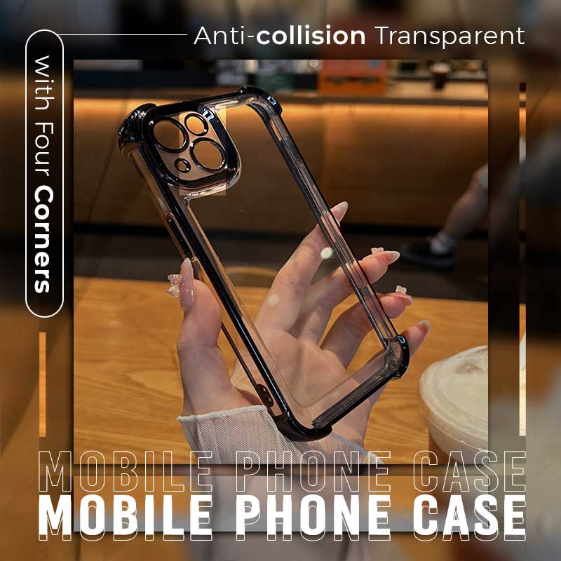 Anti-Collision Transparent Mobile Phone Case with Four Corners