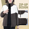 Plush Fleece-Lined Zip-Up Coat For Women