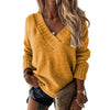 Women’ s Pullover Sexy V Neck Knit Sweater