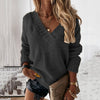 Women’ s Pullover Sexy V Neck Knit Sweater