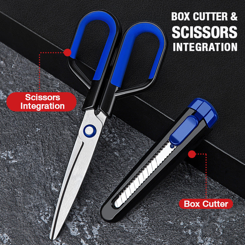 Stainless Steel Multifunctional Non-Stick Box Cutter And Scissors Set