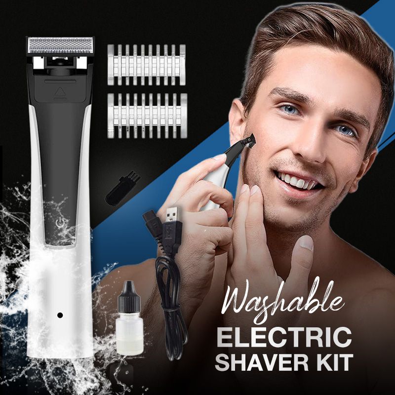 Washable Electric Shaver Kit