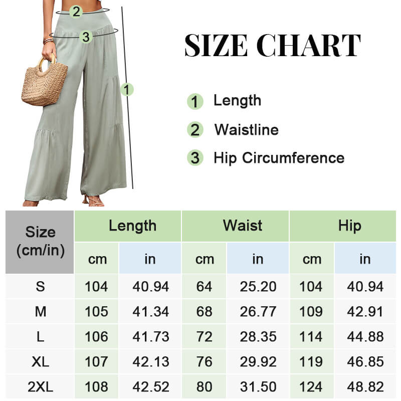 Women High-waisted Wide Leg Casual Trousers