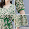 Women's Floral Drawstring Waist Dress