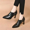 Women's Pointed Toe Fashion All-match Thick-Heeled Shoes