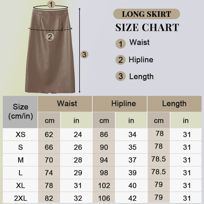 Women's Split Straight Leather Skirt