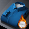 Fleece Stretch Business Shirt For Men