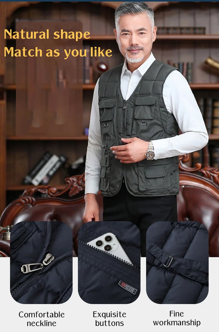 Men’s Multi-Pocket Down Vest