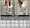 High Neck Knit Striped Sweater For Women